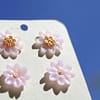 IMG_3921 2er Set Blüten Ohrstecker Rosa – Handgemachte Blumen Ohrringe aus Edelstahl & Polymer Clay | Kirschblüten Schmuck