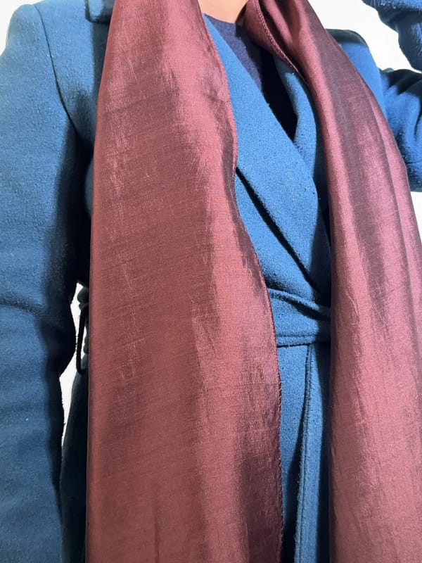 2025-03-25 11.39.50 copy Seidenschal – Braun, handgefärbt