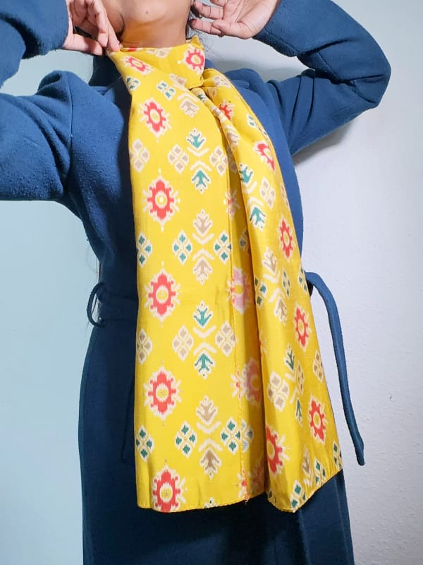 Vegan Seide Schal – handgefärbt, inspiriert vom Frühling