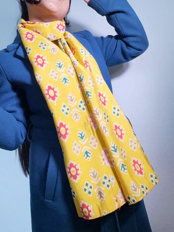 Vegan Seide Schal – handgefärbt, inspiriert vom Frühling