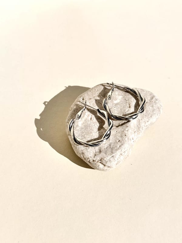 Twist Full Hoops Silver