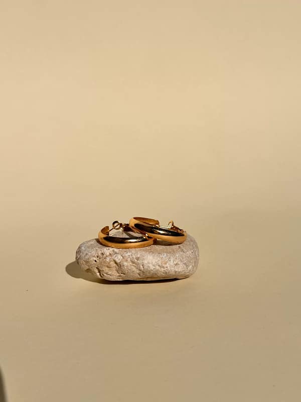 Full Hoops Small Gold