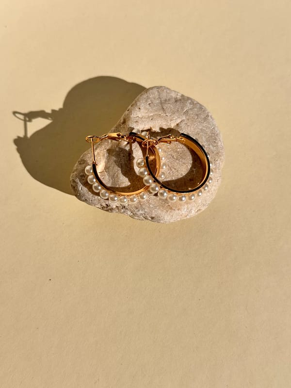 IMG_5691 Imitation Pearl Full Hoops Gold