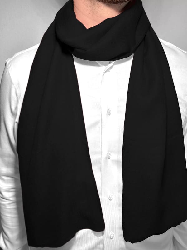 Black Woll Schal aus Kaschmir - Schwarz