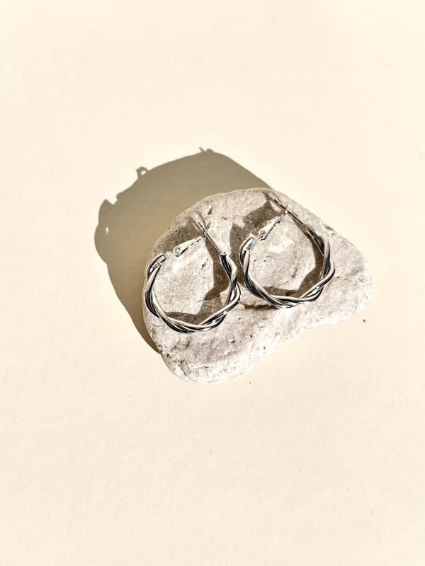 Twist Full Hoops Silver