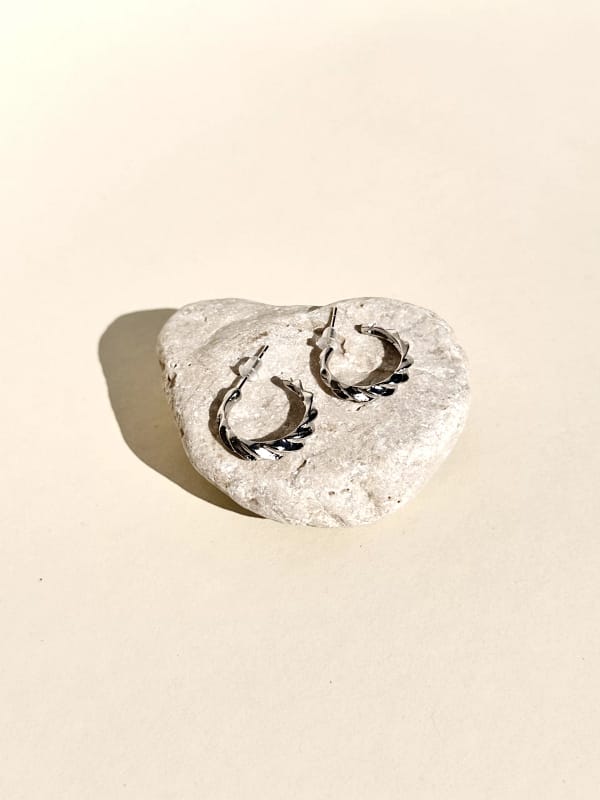 IMG_5552 Twist Hoops Silver