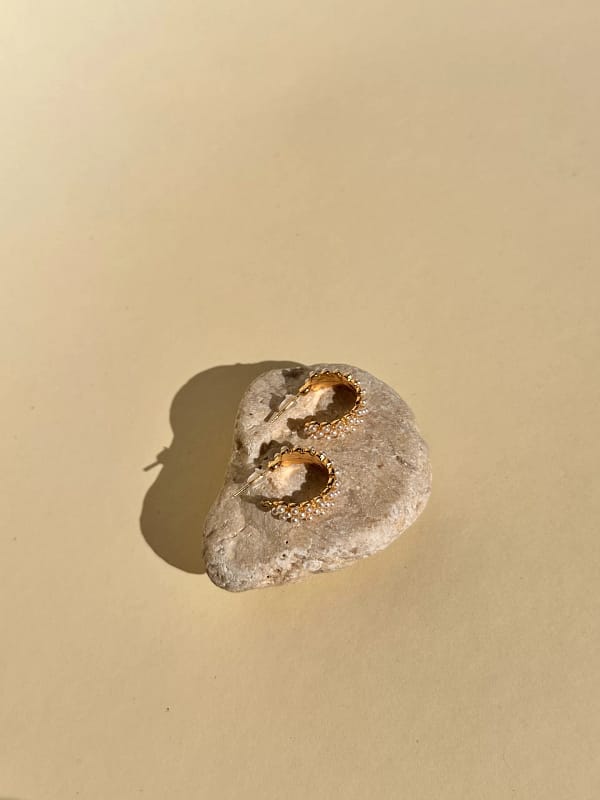 IMG_5651 Imitation Pearl Hoops Gold