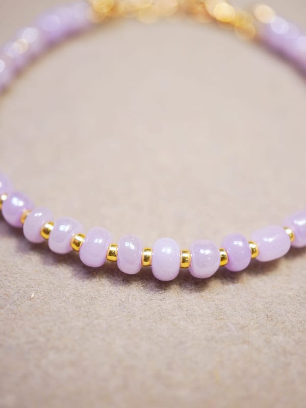 DSC00961 Perlenarmband „Lavender Dream“ – Zart & Feminin