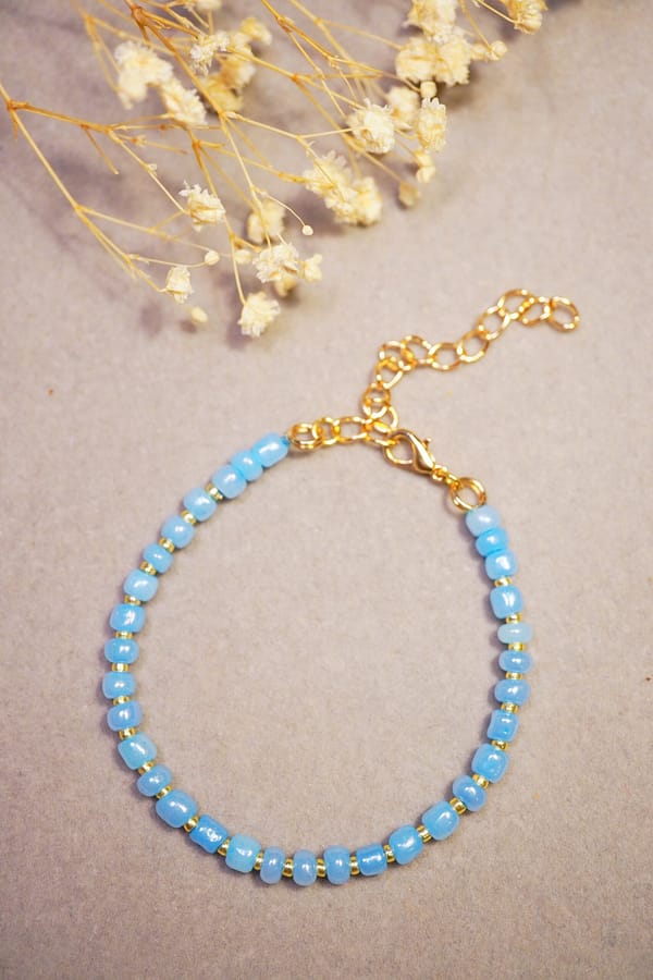 Perlenarmband „Blue Sky“