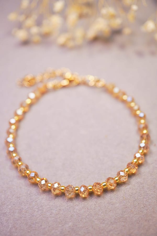 Kristallarmband „Honiggold“ – Warm & Funkelnd