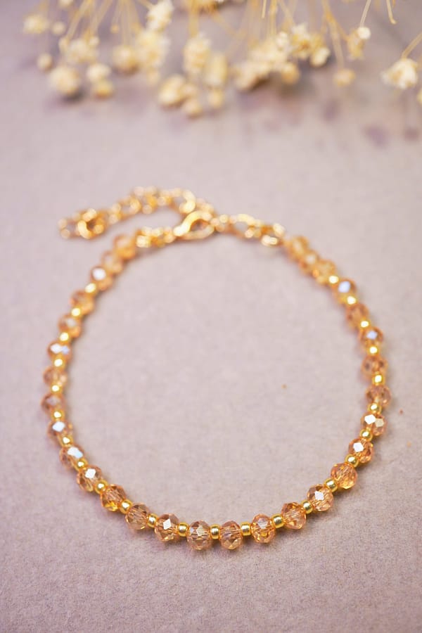 Kristallarmband „Honiggold“ – Warm & Funkelnd