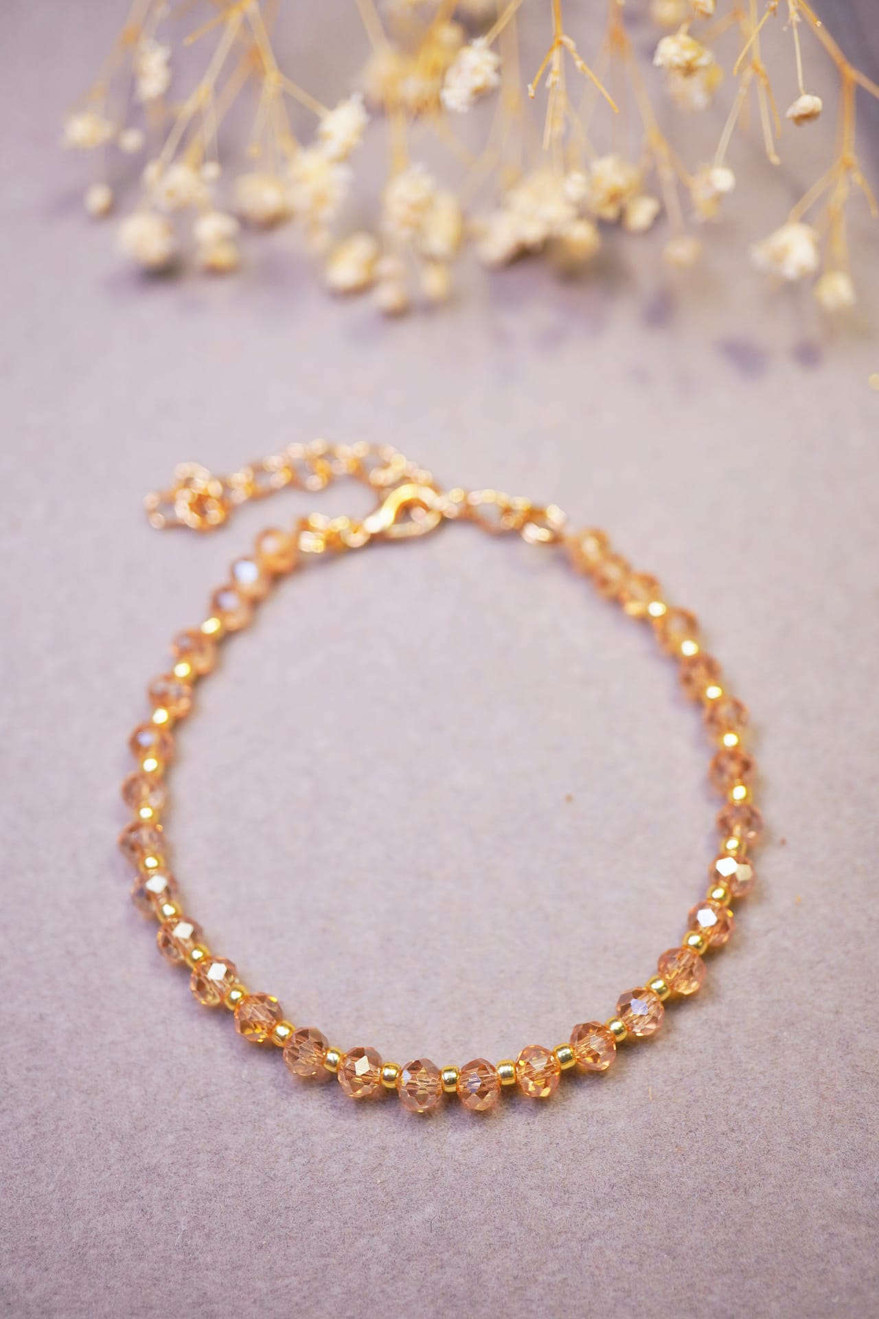 Kristallarmband „Honiggold“ – Warm & Funkelnd